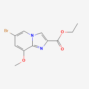 molecular formula C11H11BrN2O3 B3242457 Ethyl 6-bromo-8-methoxyimidazo[1,2-a]pyridine-2-carboxylate CAS No. 1516750-51-8