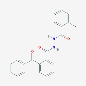 molecular formula C22H18N2O3 B324246 2-benzoyl-N'-(2-methylbenzoyl)benzohydrazide 