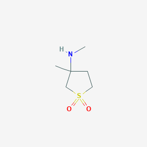 molecular formula C6H13NO2S B3242469 3-Methyl-3-(methylamino)thiolane-1,1-dione CAS No. 151775-03-0