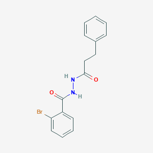 molecular formula C16H15BrN2O2 B324251 2-bromo-N'-(3-phenylpropanoyl)benzohydrazide 