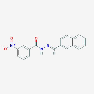 molecular formula C18H13N3O3 B324256 3-nitro-N'-(2-naphthylmethylene)benzohydrazide 