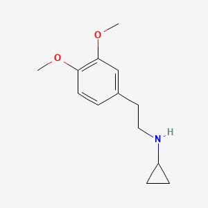 molecular formula C13H19NO2 B3242635 Benzeneethanamine, N-cyclopropyl-3,4-dimethoxy- CAS No. 152677-24-2