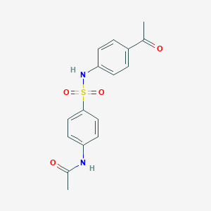 molecular formula C16H16N2O4S B324269 N-(4-{[(4-acetylphenyl)amino]sulfonyl}phenyl)acetamide 