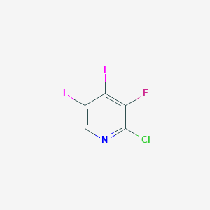 molecular formula C5HClFI2N B3242690 2-Chloro-3-fluoro-4,5-diiodopyridine CAS No. 153035-02-0