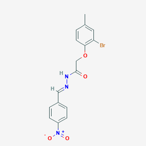molecular formula C16H14BrN3O4 B324271 2-(2-bromo-4-methylphenoxy)-N'-{4-nitrobenzylidene}acetohydrazide 