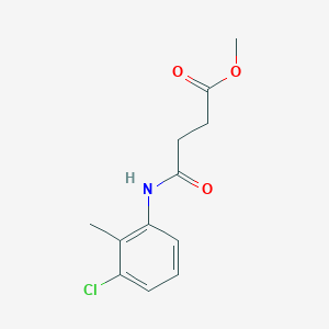 molecular formula C12H14ClNO3 B324273 Methyl 4-(3-chloro-2-methylanilino)-4-oxobutanoate 