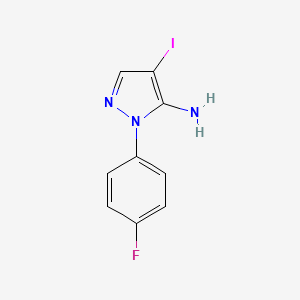 molecular formula C9H7FIN3 B3242759 1-(4-fluorophenyl)-4-iodo-1H-pyrazol-5-amine CAS No. 1533677-15-4
