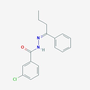 molecular formula C17H17ClN2O B324279 3-chloro-N'-(1-phenylbutylidene)benzohydrazide 