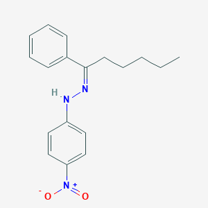 molecular formula C18H21N3O2 B324283 1-Phenylhexan-1-one {4-nitrophenyl}hydrazone 