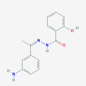 molecular formula C15H15N3O2 B324285 N'-[1-(3-aminophenyl)ethylidene]-2-hydroxybenzohydrazide 