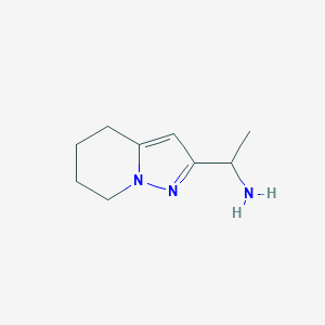 molecular formula C9H15N3 B3242855 1-{4H,5H,6H,7H-pyrazolo[1,5-a]pyridin-2-yl}ethan-1-amine CAS No. 1537612-94-4