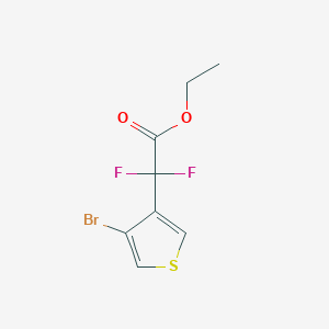 molecular formula C8H7BrF2O2S B3242861 Ethyl 2-(4-bromothiophen-3-YL)-2,2-difluoroacetate CAS No. 1537724-16-5
