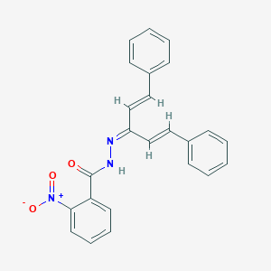 molecular formula C24H19N3O3 B324287 2-nitro-N'-[3-phenyl-1-(2-phenylvinyl)-2-propenylidene]benzohydrazide 