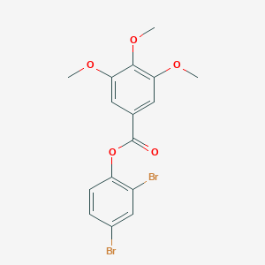 molecular formula C16H14Br2O5 B324292 2,4-Dibromophenyl 3,4,5-trimethoxybenzoate 