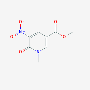 molecular formula C8H8N2O5 B3242920 1-Methyl-5-nitro-6-oxo-1,6-dihydropyridine-3-carboxylic acid methyl ester CAS No. 153888-41-6