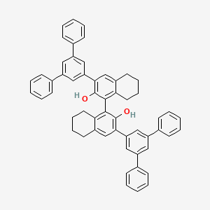 molecular formula C56H46O2 B3242931 (R)-55'66'77'88'-Octahydro-33'-bis([11':3'1''-terphenyl]-5'-yl)-[11'-binaphthalene]-22'-diol CAS No. 1539286-01-5
