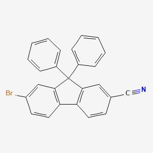 molecular formula C26H16BrN B3242932 7-bromo-9,9-diphenyl-9H-fluorene-2-carbonitrile CAS No. 1539314-80-1