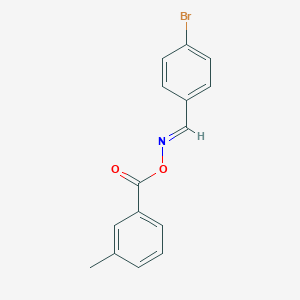 molecular formula C15H12BrNO2 B324296 4-bromobenzaldehyde O-(3-methylbenzoyl)oxime 