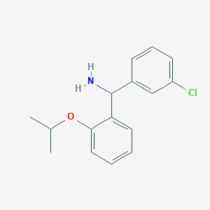 molecular formula C16H18ClNO B3242960 (3-Chlorophenyl)(2-isopropoxyphenyl)methanamine CAS No. 1540419-78-0
