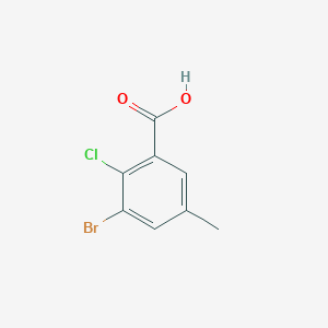 molecular formula C8H6BrClO2 B3243005 3-Bromo-2-chloro-5-methylbenzoic acid CAS No. 154257-78-0