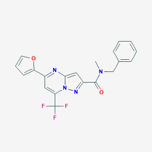molecular formula C20H15F3N4O2 B324307 N-benzyl-5-(furan-2-yl)-N-methyl-7-(trifluoromethyl)pyrazolo[1,5-a]pyrimidine-2-carboxamide 