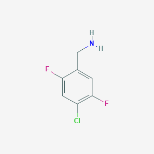 molecular formula C7H6ClF2N B3243099 (4-Chloro-2,5-difluorophenyl)methanamine CAS No. 1545850-26-7