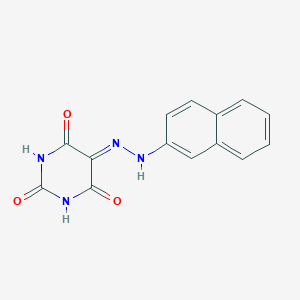 molecular formula C14H10N4O3 B324311 5-(naphthalen-2-ylhydrazinylidene)-1,3-diazinane-2,4,6-trione 