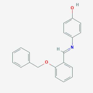 molecular formula C20H17NO2 B324313 4-{[2-(Benzyloxy)benzylidene]amino}phenol 