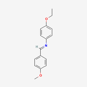 molecular formula C16H17NO2 B3243146 p-Methoxybenzylidene-(4-ethoxyphenyl)-amine CAS No. 15475-06-6