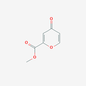 molecular formula C7H6O4 B3243179 4H-Pyran-2-carboxylic acid, 4-oxo-, methyl ester CAS No. 1551-46-8