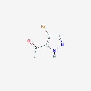 molecular formula C5H5BrN2O B3243204 1-(4-bromo-1H-pyrazol-5-yl)ethan-1-one CAS No. 1552739-60-2
