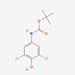 molecular formula C11H13Cl2NO3 B3243307 (3,5-Dichloro-4-hydroxy-phenyl)-carbamic Acid Tert-butyl Ester CAS No. 155891-93-3