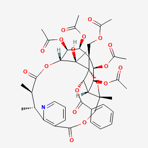 molecular formula C43H49NO18 B3243314 Cangorinine-E-I CAS No. 155944-24-4