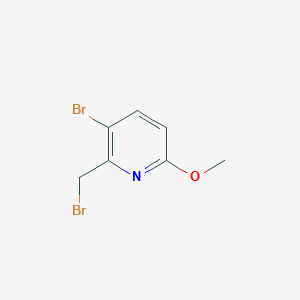 molecular formula C7H7Br2NO B3243336 3-Bromo-2-(bromomethyl)-6-methoxypyridine CAS No. 156094-64-3