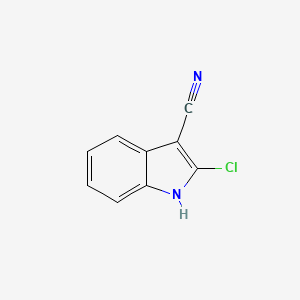 molecular formula C9H5ClN2 B3243343 2-chloro-1H-indole-3-carbonitrile CAS No. 156136-56-0