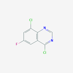 molecular formula C8H3Cl2FN2 B3243402 4,8-Dichloro-6-fluoroquinazoline CAS No. 1566729-83-6