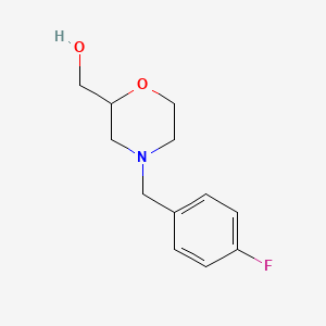 molecular formula C12H16FNO2 B3243436 4-(4-Fluorobenzyl)-2-morpholinemethanol CAS No. 156816-54-5