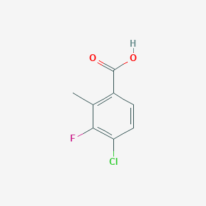 molecular formula C8H6ClFO2 B3243495 4-Chloro-3-fluoro-2-methylbenzoic acid CAS No. 157652-29-4