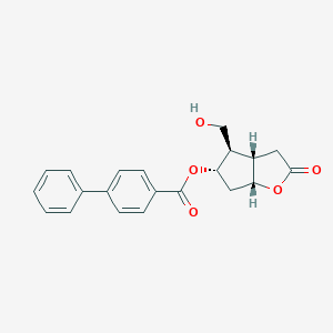 molecular formula C21H20O5 B032435 4-(羟甲基)-2-氧代六氢-2H-环戊[b]呋喃-5-基 [1,1'-联苯]-4-羧酸酯 CAS No. 39265-57-1