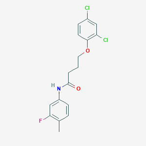 molecular formula C17H16Cl2FNO2 B324352 4-(2,4-dichlorophenoxy)-N-(3-fluoro-4-methylphenyl)butanamide 