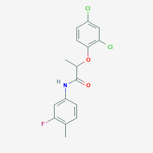 molecular formula C16H14Cl2FNO2 B324353 2-(2,4-dichlorophenoxy)-N-(3-fluoro-4-methylphenyl)propanamide 