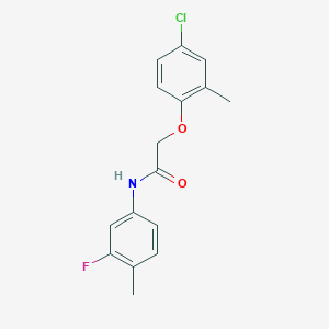 molecular formula C16H15ClFNO2 B324355 2-(4-chloro-2-methylphenoxy)-N-(3-fluoro-4-methylphenyl)acetamide 