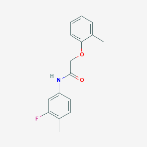 molecular formula C16H16FNO2 B324356 N-(3-fluoro-4-methylphenyl)-2-(2-methylphenoxy)acetamide 