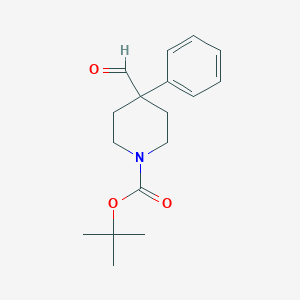 molecular formula C17H23NO3 B3243574 Tert-butyl 4-formyl-4-phenylpiperidine-1-carboxylate CAS No. 158144-80-0
