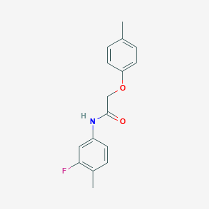 molecular formula C16H16FNO2 B324358 N-(3-fluoro-4-methylphenyl)-2-(4-methylphenoxy)acetamide 