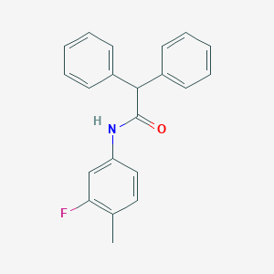 molecular formula C21H18FNO B324362 N-(3-fluoro-4-methylphenyl)-2,2-diphenylacetamide 