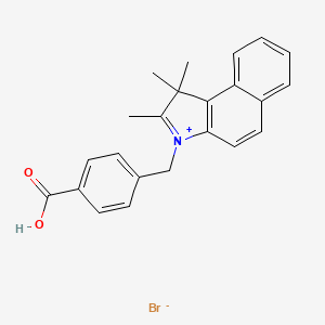 molecular formula C23H22BrNO2 B3243625 1H-Benz[e]indolium, 3-[(4-carboxyphenyl)methyl]-1,1,2-trimethyl-, bromide (1:1) CAS No. 1584803-67-7