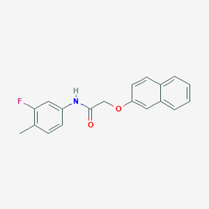 molecular formula C19H16FNO2 B324363 N-(3-fluoro-4-methylphenyl)-2-(2-naphthyloxy)acetamide 