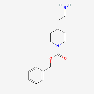 molecular formula C15H22N2O2 B3243652 Benzyl 4-(2-aminoethyl)piperidine-1-carboxylate CAS No. 158602-49-4