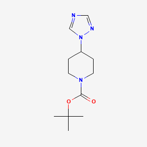 molecular formula C12H20N4O2 B3243655 tert-butyl 4-(1H-1,2,4-triazol-1-yl)piperidine-1-carboxylate CAS No. 158654-90-1